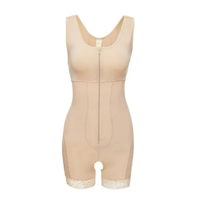 Lace Zip Body Shaper – Tummy Control & Butt Lifter Corset