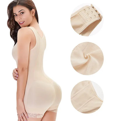 Lace Zip Body Shaper – Tummy Control & Butt Lifter Corset