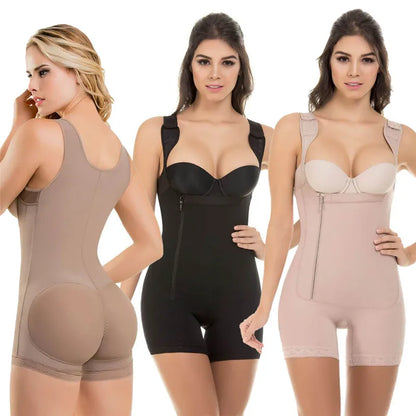 Lace Zip Body Shaper – Tummy Control & Butt Lifter Corset