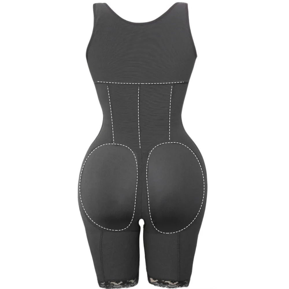 Lace Zip Body Shaper – Tummy Control & Butt Lifter Corset