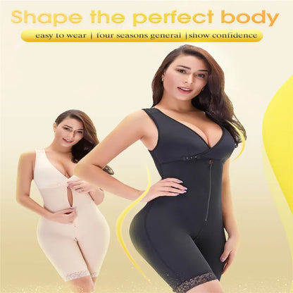Lace Zip Body Shaper – Tummy Control & Butt Lifter Corset