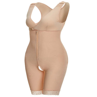 Lace Zip Body Shaper – Tummy Control & Butt Lifter Corset