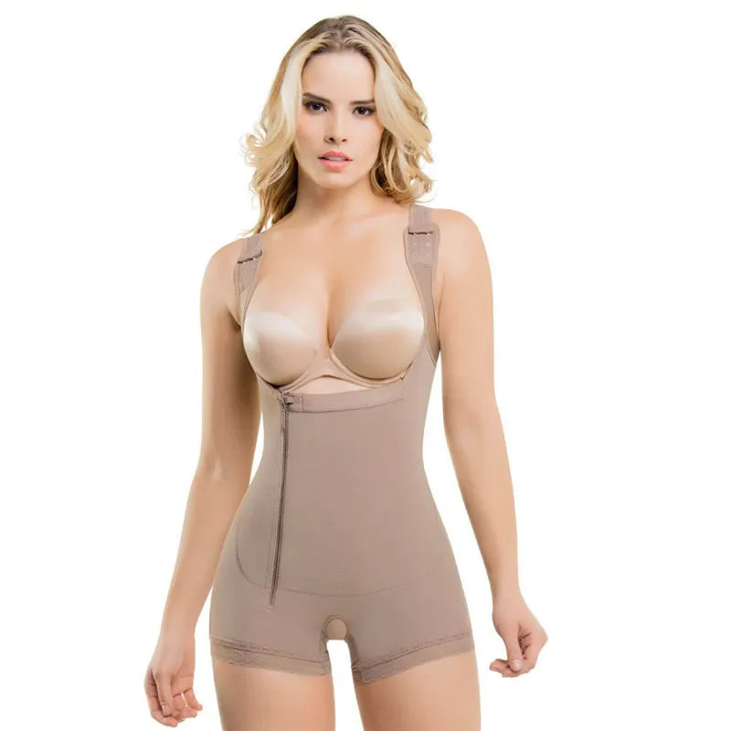 Lace Zip Body Shaper – Tummy Control & Butt Lifter Corset
