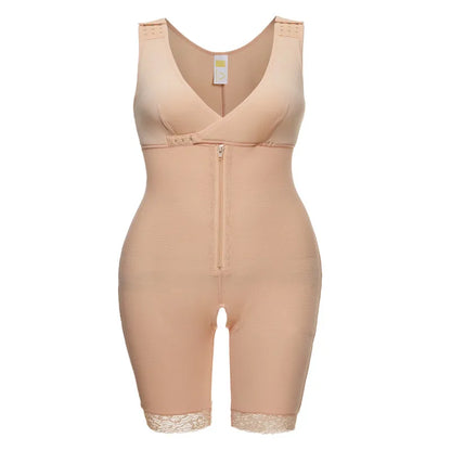 Lace Zip Body Shaper – Tummy Control & Butt Lifter Corset