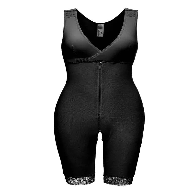 Lace Zip Body Shaper – Tummy Control & Butt Lifter Corset