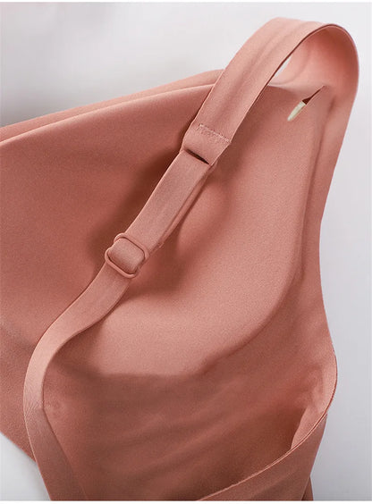 Seamless Deep V Wireless Bra with Soft Padding and Comfort Fit