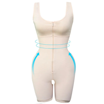 Lace Zip Body Shaper – Tummy Control & Butt Lifter Corset