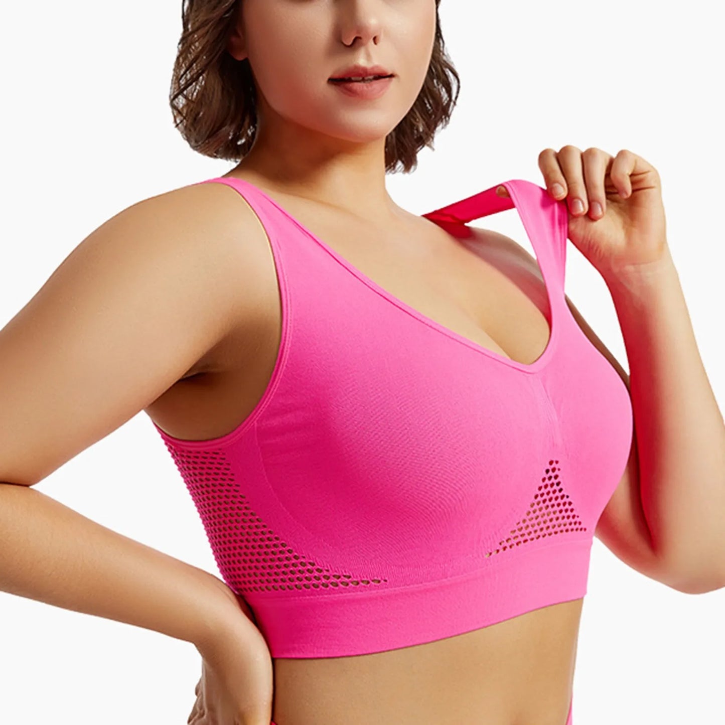 Shockproof Sports Bra – High Support & Beautiful Back Design for Running and Yoga