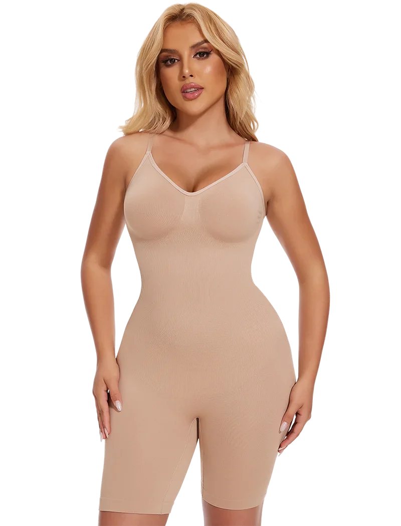 Full Body Shaper – Adjustable Straps, Tummy Control & Seamless Slimming Bodysuit