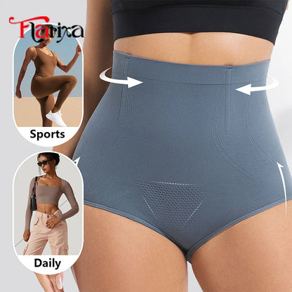 Seamless shaping panties with high waist and butt-lifting effect with hook closure