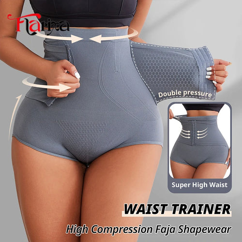 Seamless shaping panties with high waist and butt-lifting effect with hook closure