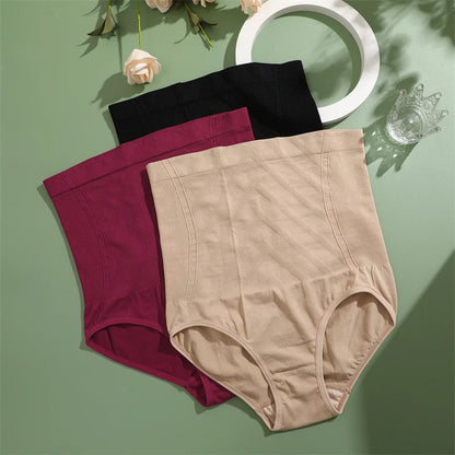 Seamless high-waisted shaping panties – Abdominal control and butt lift.