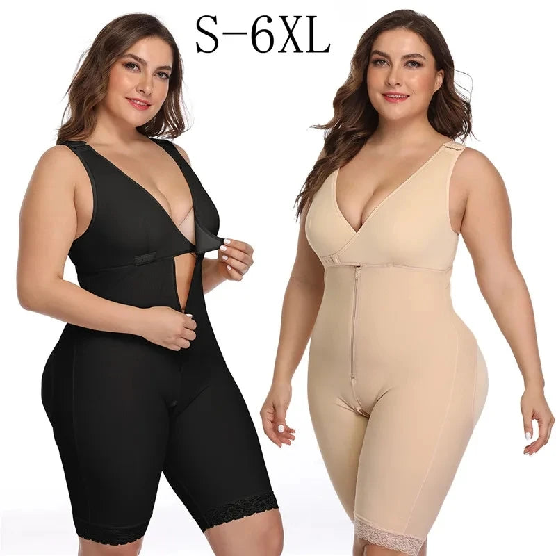Lace Zip Body Shaper – Tummy Control & Butt Lifter Corset