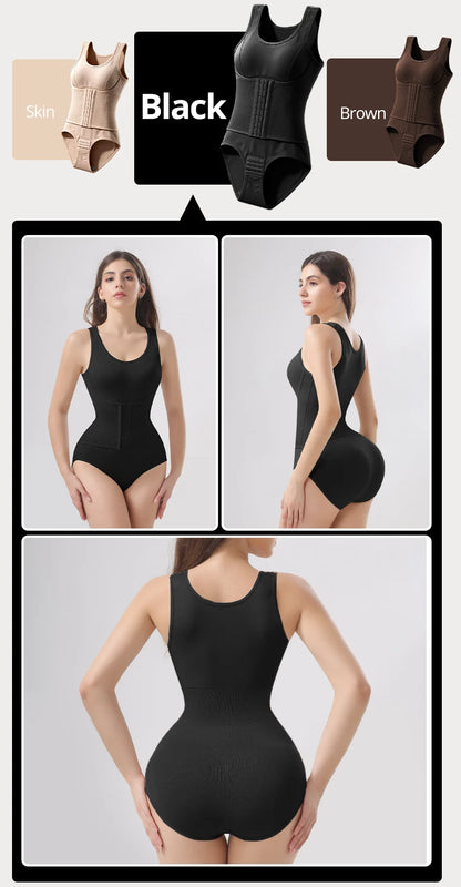 Slim Bodysuit Shapewear – Zipper Waist Trainer & Tummy Control Corset
