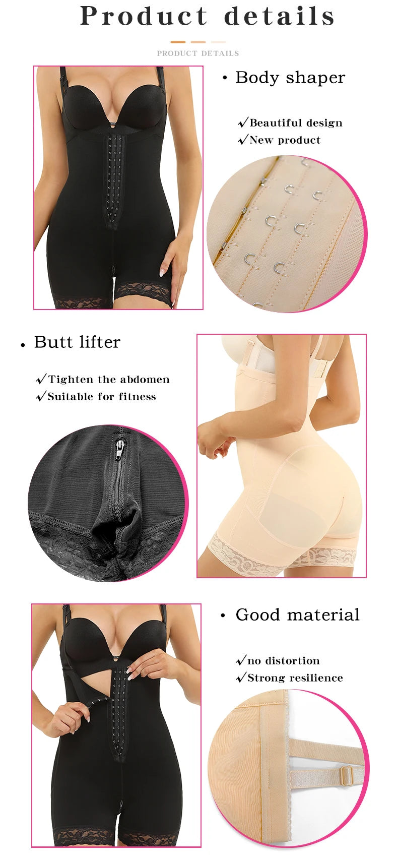 High-Compression Abdominal Shapewear – Strapless Tummy Control & Waist Support