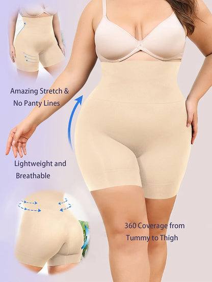 Plus Size High-Waist Shapewear – Tummy Control & Slimming Shorts