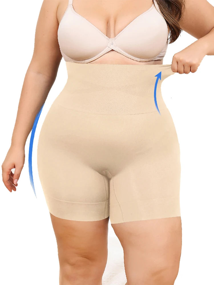Plus Size High-Waist Shapewear – Tummy Control & Slimming Shorts