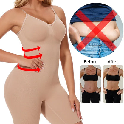 Full Body Shaper – Adjustable Straps, Tummy Control & Seamless Slimming Bodysuit