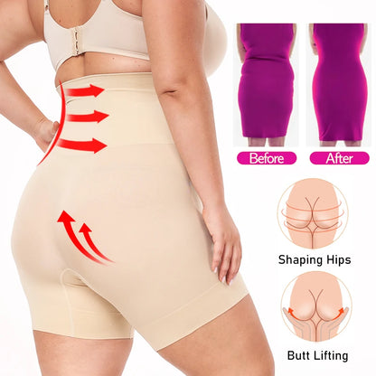 Plus Size High-Waist Shapewear – Tummy Control & Slimming Shorts