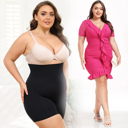 Plus Size High-Waist Shapewear – Tummy Control & Slimming Shorts