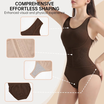 Slim Bodysuit Shapewear – Zipper Waist Trainer & Tummy Control Corset