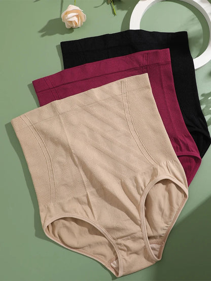 Seamless high-waisted shaping panties – Abdominal control and butt lift.