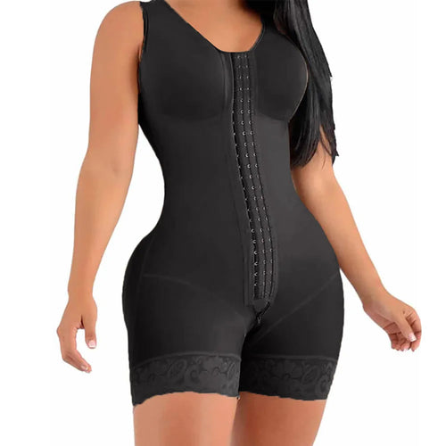 Short, high-compression shaping girdle ideal for daily use and post-surgery.