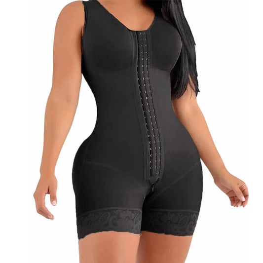Short, high-compression shaping girdle ideal for daily use and post-surgery.
