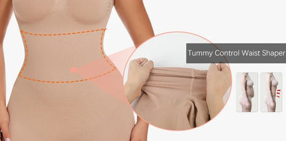 Full Body Shaper – Adjustable Straps, Tummy Control & Seamless Slimming Bodysuit