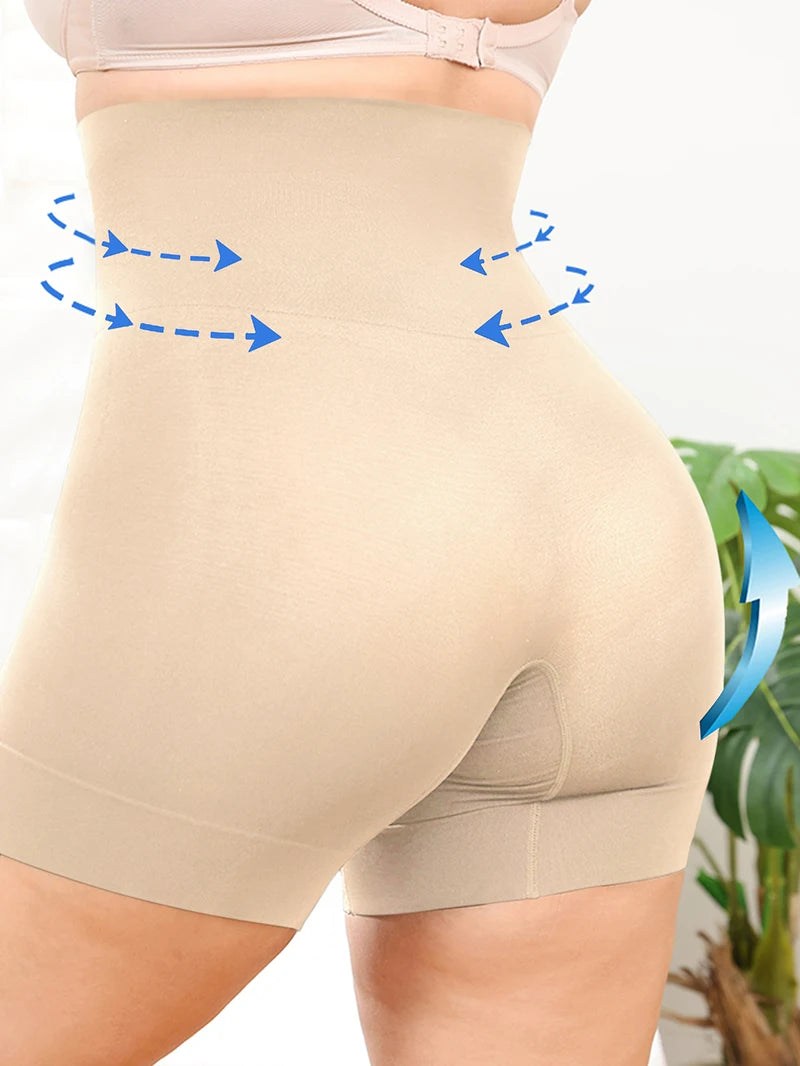 Plus Size High-Waist Shapewear – Tummy Control & Slimming Shorts