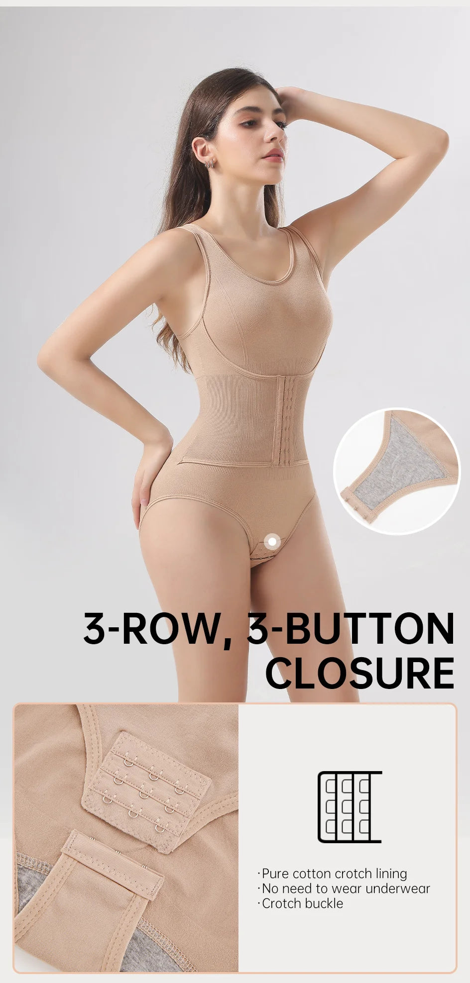 Slim Bodysuit Shapewear – Zipper Waist Trainer & Tummy Control Corset