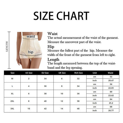 High-waisted shaping panties with abdominal control, seamless, with zipper.