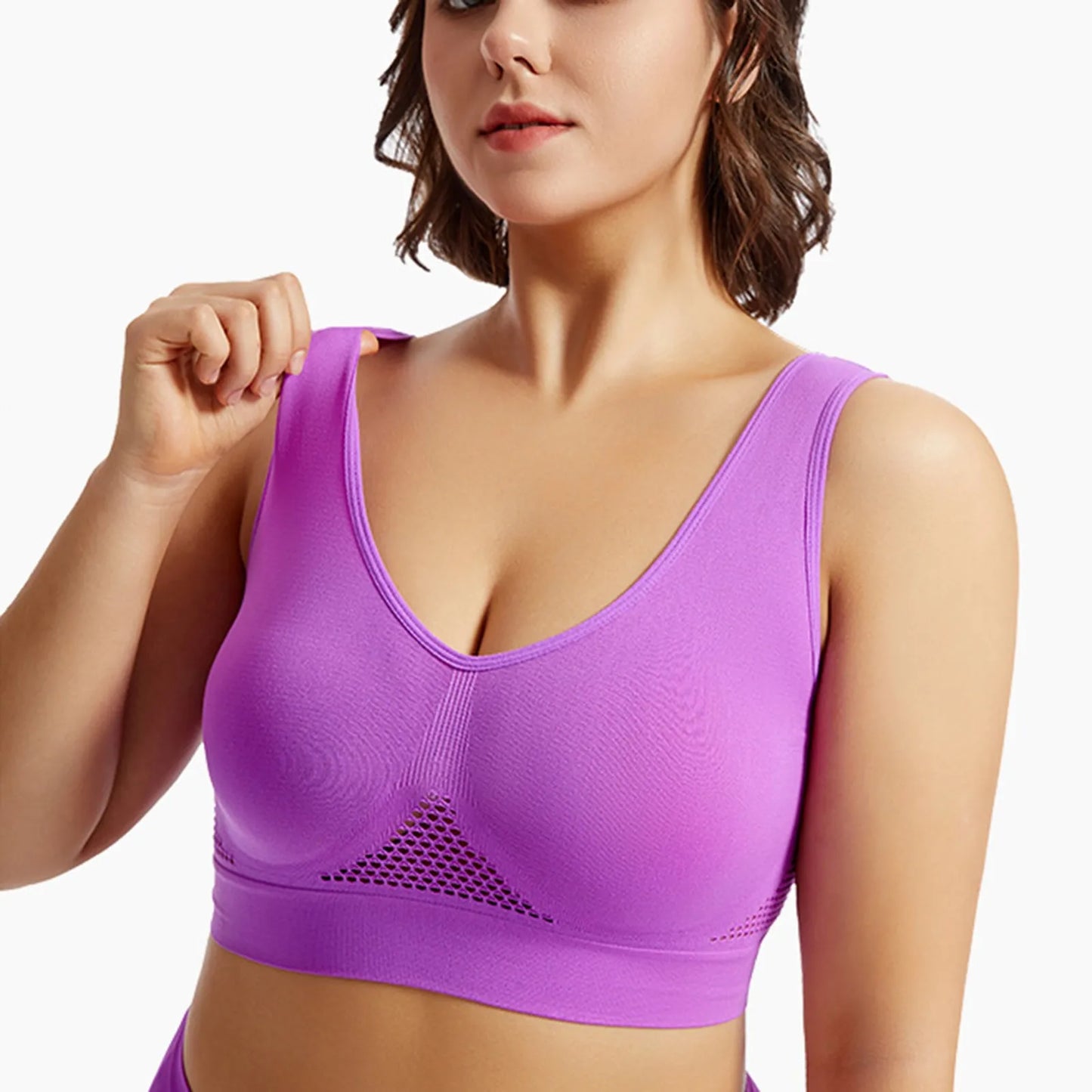 Shockproof Sports Bra – High Support & Beautiful Back Design for Running and Yoga