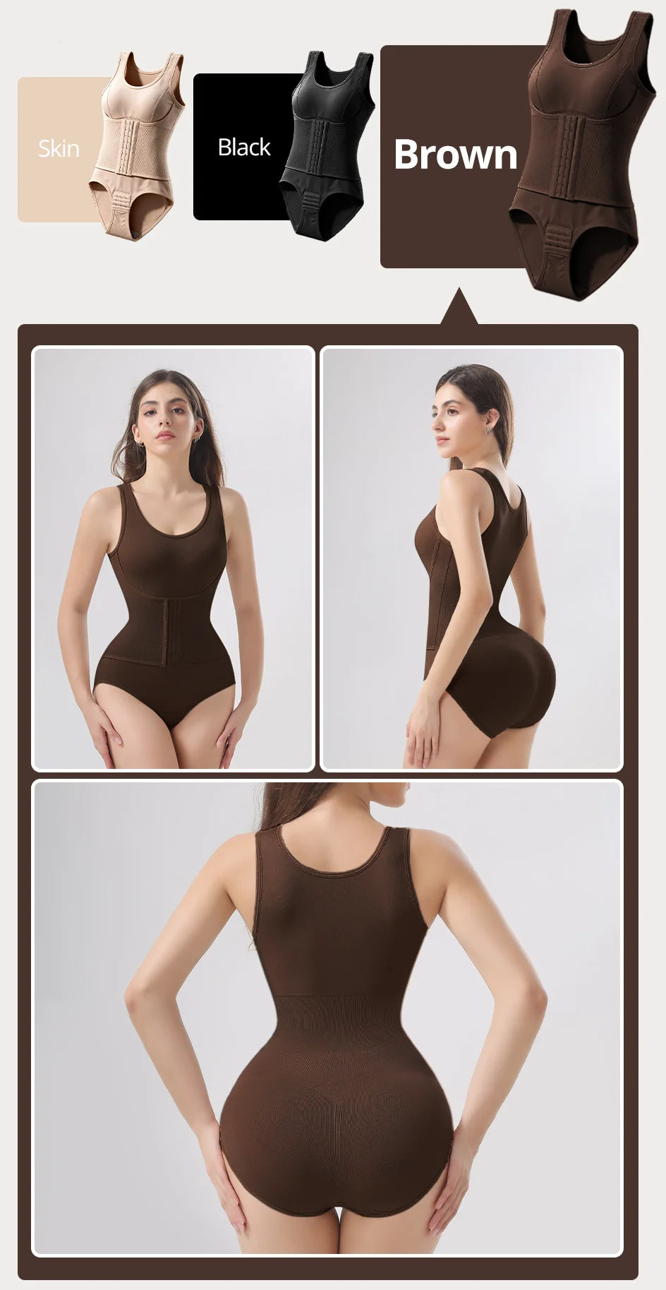 Slim Bodysuit Shapewear – Zipper Waist Trainer & Tummy Control Corset