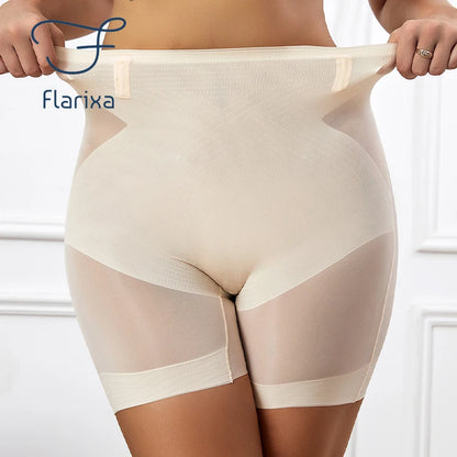 Seamless High Waist Shorts – Ice Silk Panties with Tummy Control and Hip Lifting Effect