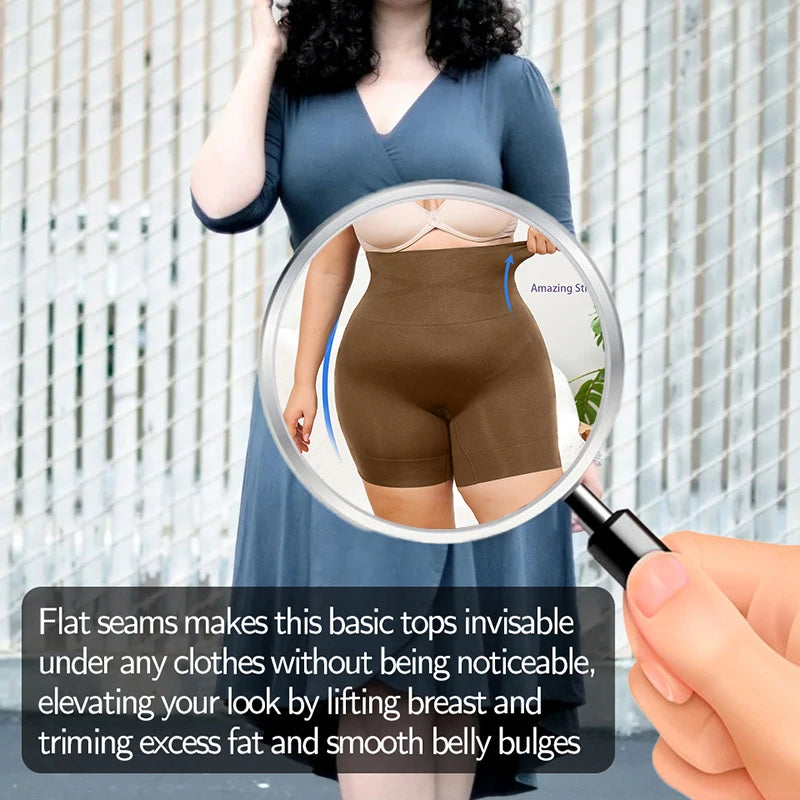 Plus Size High-Waist Shapewear – Tummy Control & Slimming Shorts