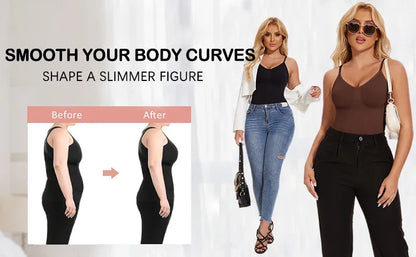 Full Body Shaper – Adjustable Straps, Tummy Control & Seamless Slimming Bodysuit